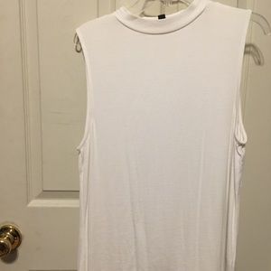 Hi neck long tank top